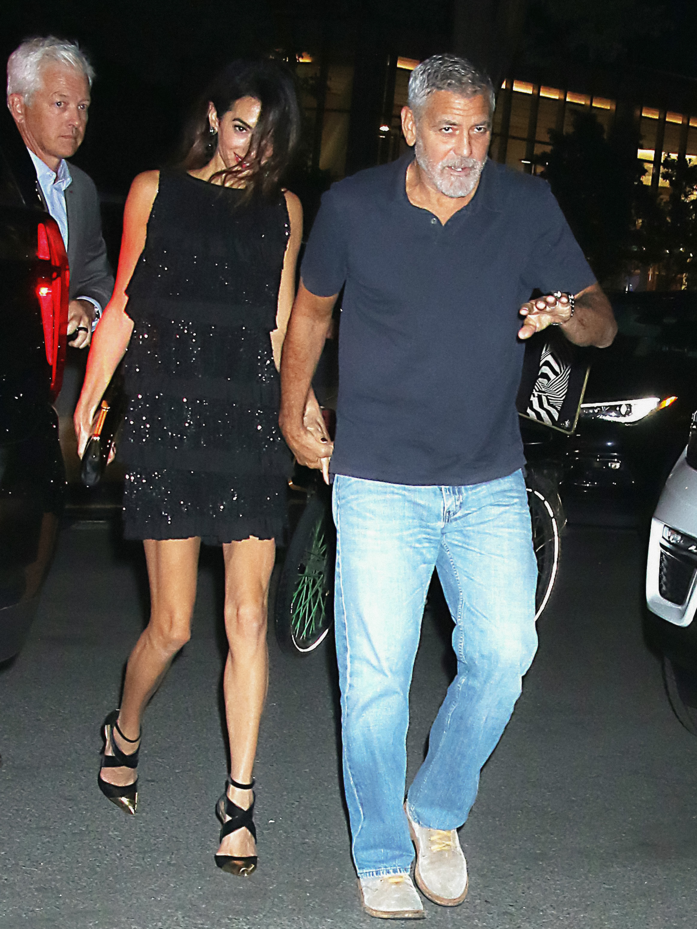 Amal y George Clooney vistos en Nueva York el 22 de septiembre de 2022 | Fuente: Getty Images