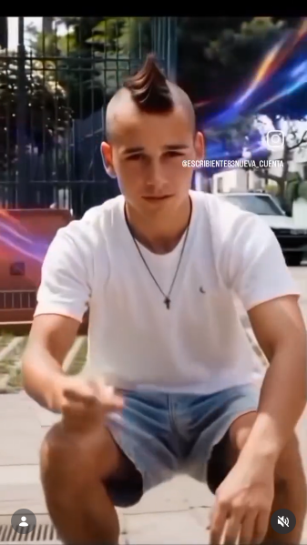 Imagen de Benjamín Vicuña durante su adolescencia creada con Inteligencia Artificial | Fuente: Instagram /benjaminvicuna.ok