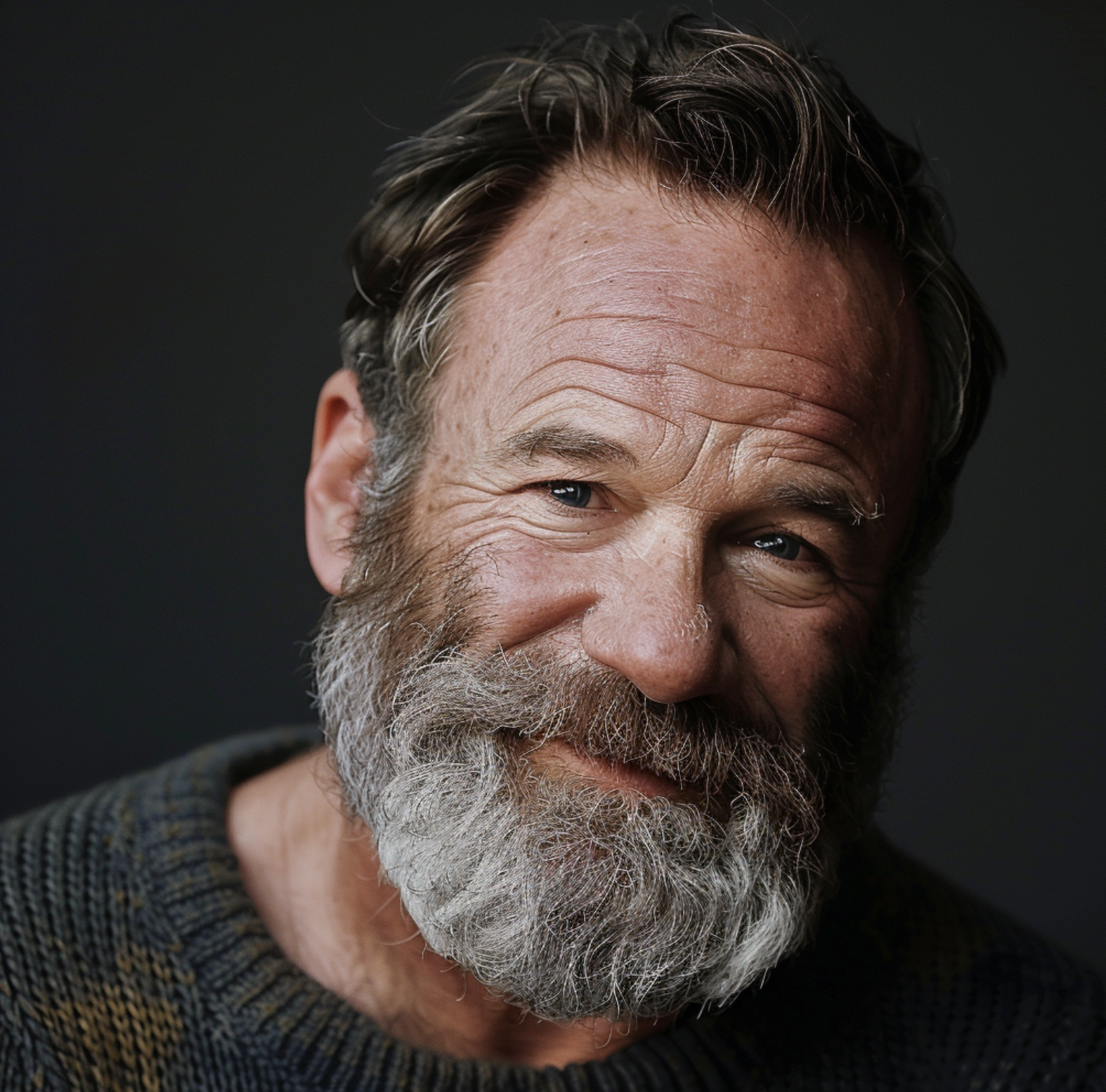 Imagen AI de Robin Williams en la vejez | Fuente: Midjourney