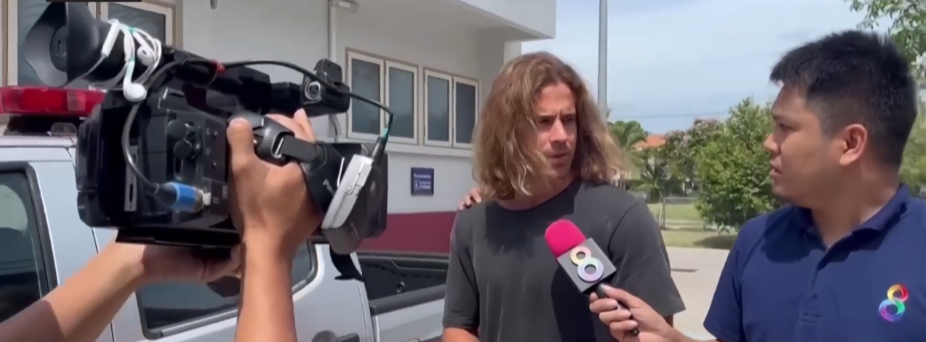 Daniel Sancho es entrevistado tras el crimen cometido. | Fuente: Youtube/ Global News