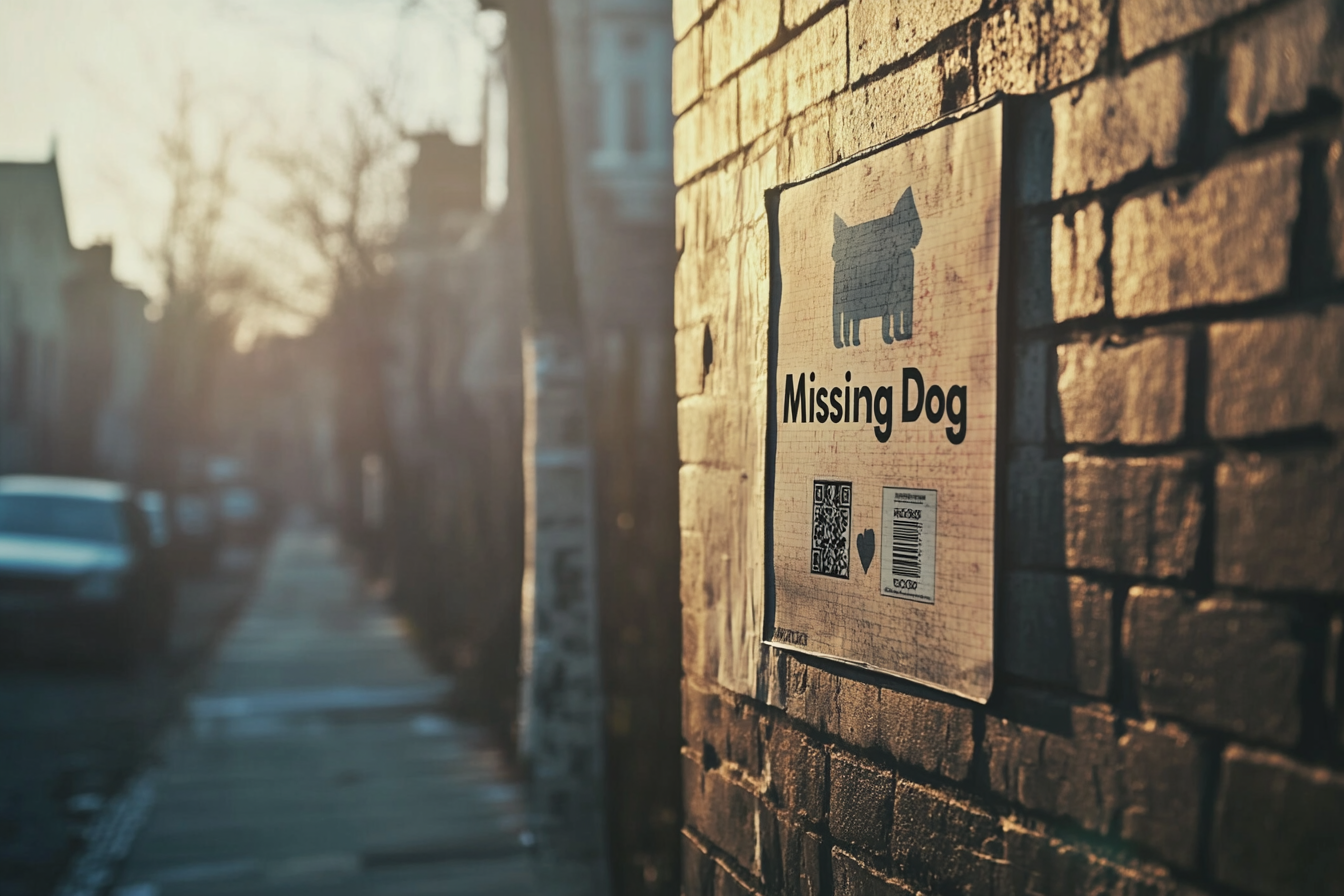 Un folleto en una pared | Fuente: Midjourney