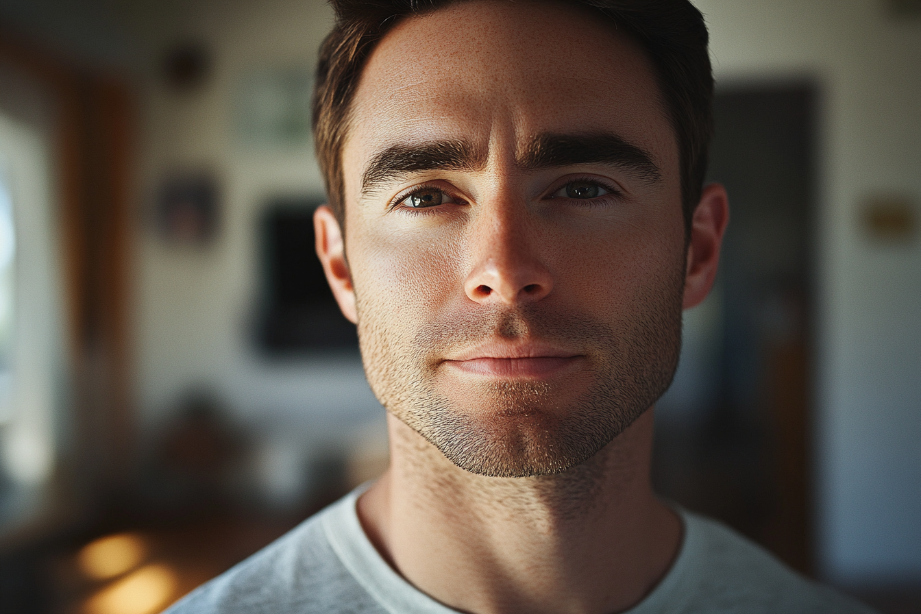 Un hombre mirando al frente | Fuente: Midjourney
