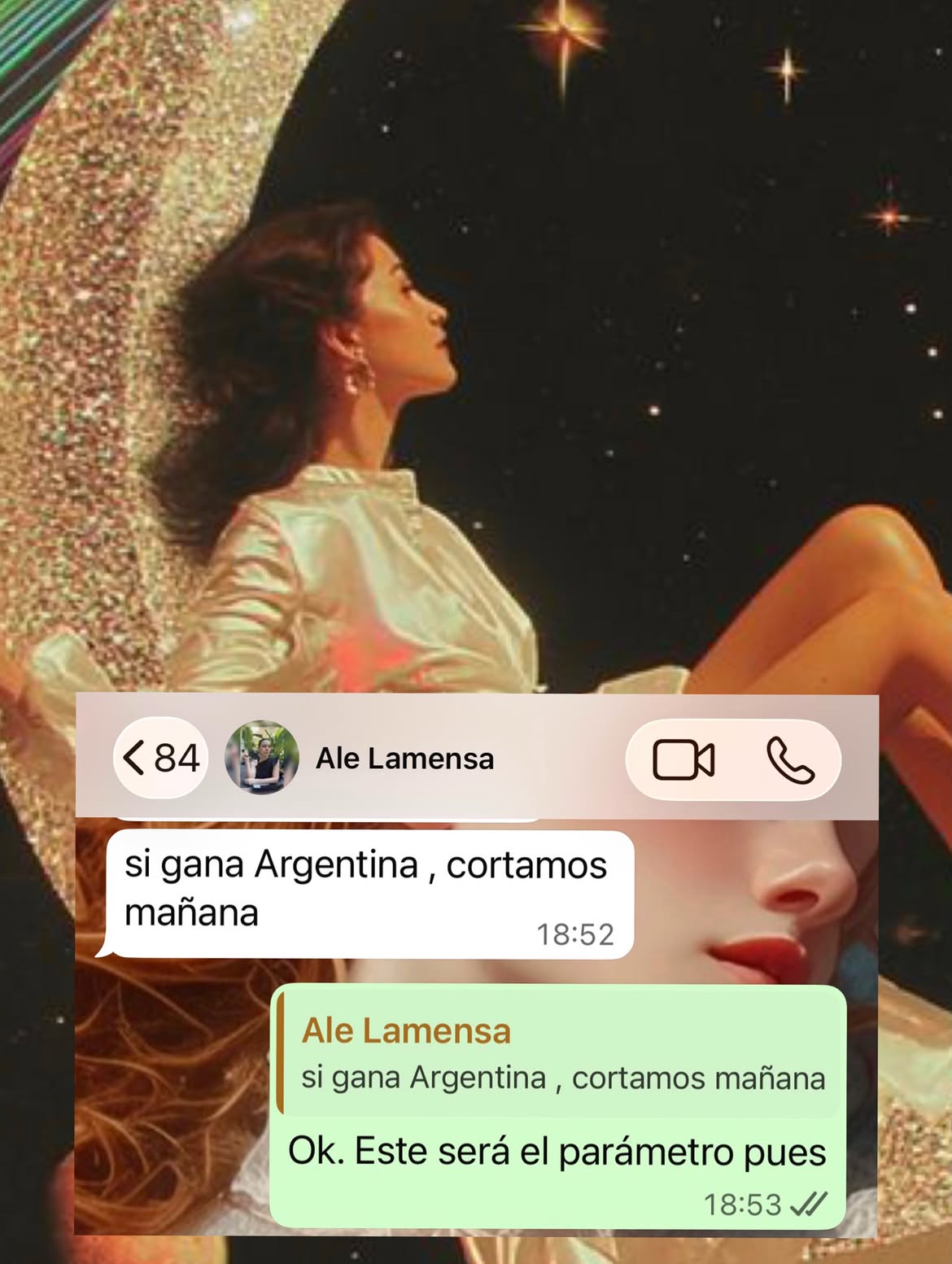 Los mensajes de Celeste Cid y su estilista | Fuente: Instagram/mcelestia