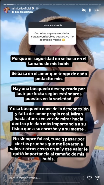 Historia de Mimi Ortiz. | Foto: Instagram/mimiortizoficial