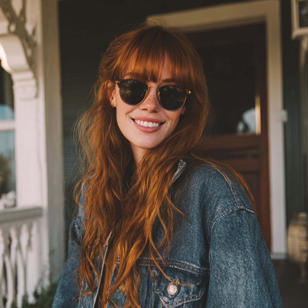 Una joven sonriente | Fuente: Midjourney