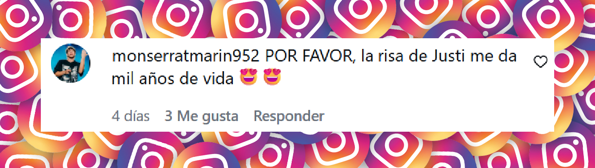 Comentario de una usuaria sobre Justina, la hija menor de Paulo Londra | Fuente: Instagram/paulolondra