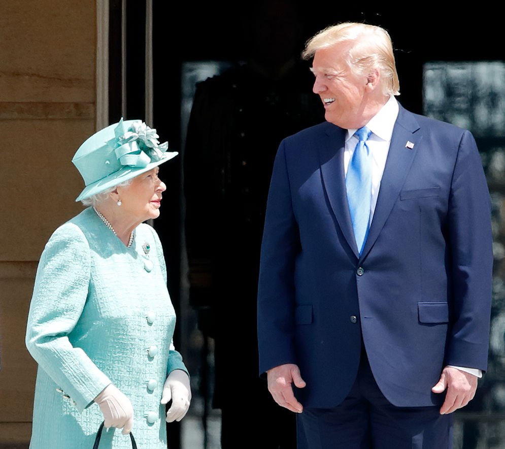 La Reina y el presidente Trump conversan. | Foto: Getty Images