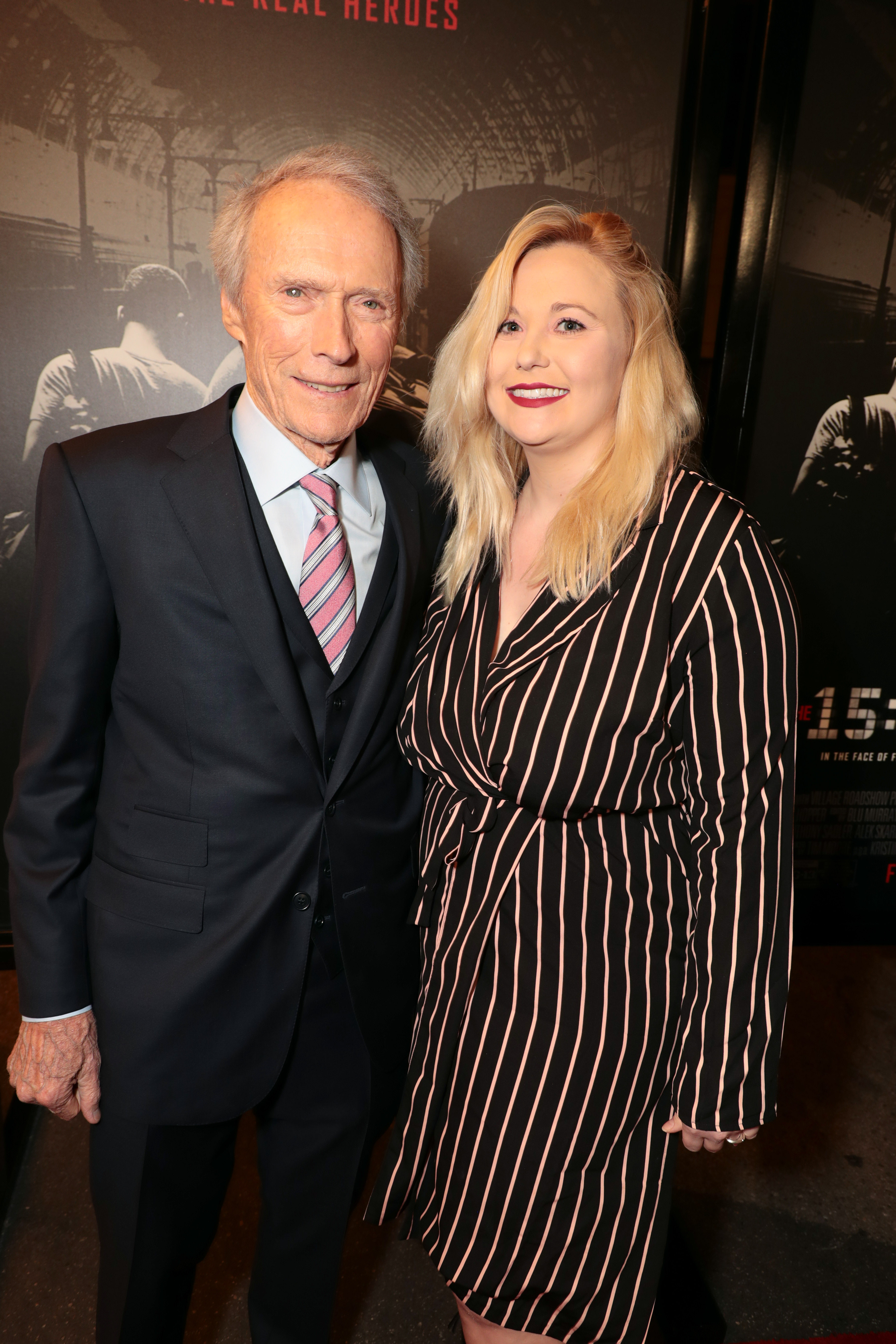 Clint y Kathryn Eastwood en el estreno mundial de "The 15:17 to Paris" el 5 de febrero de 2018. | Fuente: Getty Images