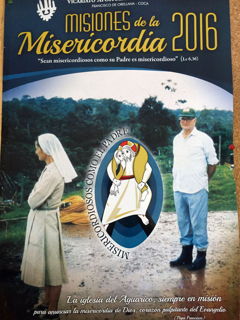 Mural que recuerda a Alejandro Labaka e Inés Arango en Ecuador. | Foto: Getty Images