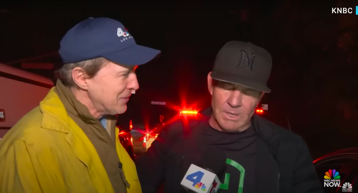 Robert Kovacik y Dennis Quaid. | Fuente: YouTube/NBC News