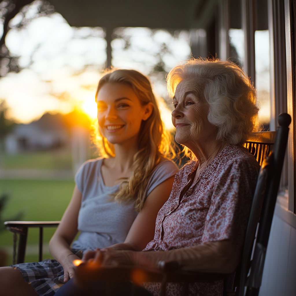 Una madre y una hija felices | Fuente: Midjourney