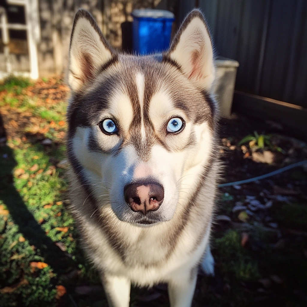 Un primer plano de un husky | Fuente: Midjourney