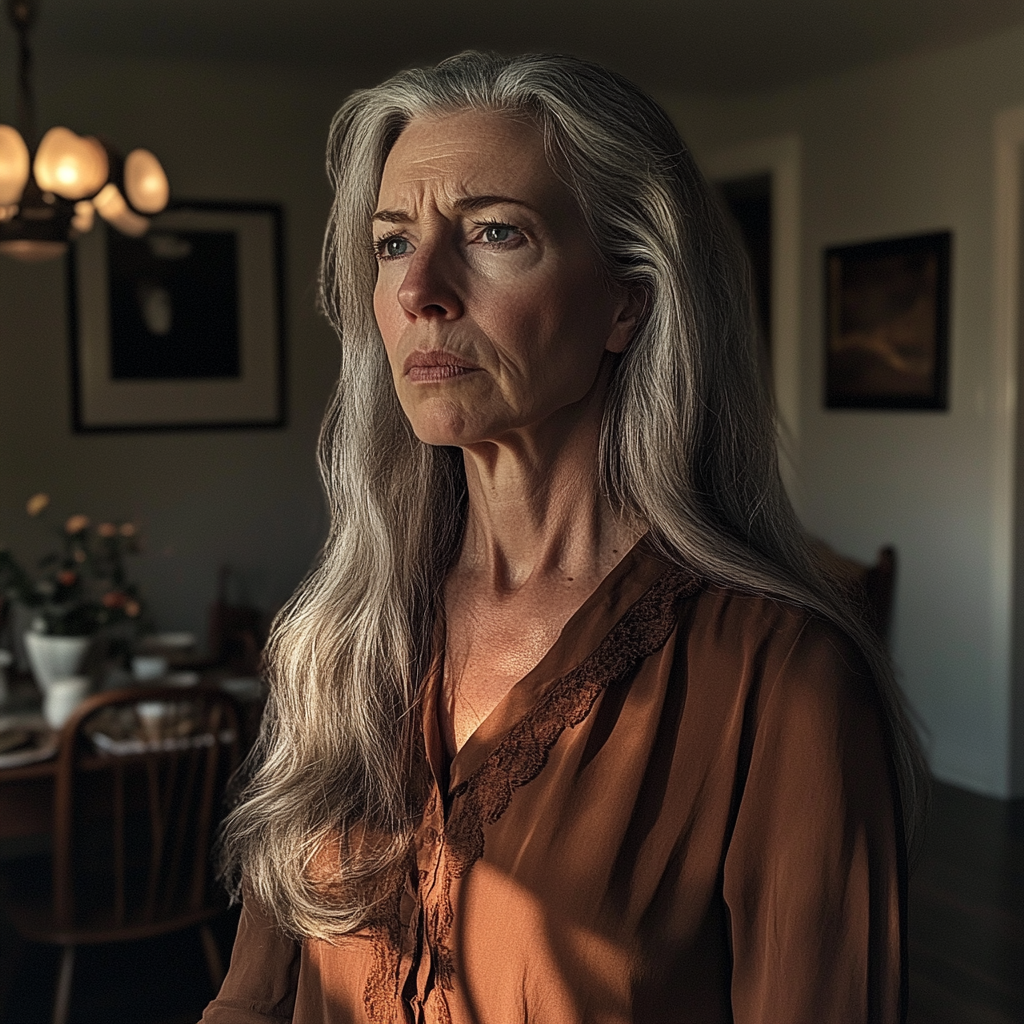 Una signora anziana sconvolta | Fonte: Midjourney