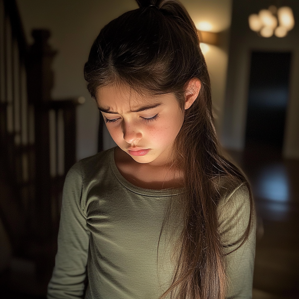 Una niña disgustada | Fuente: Midjourney