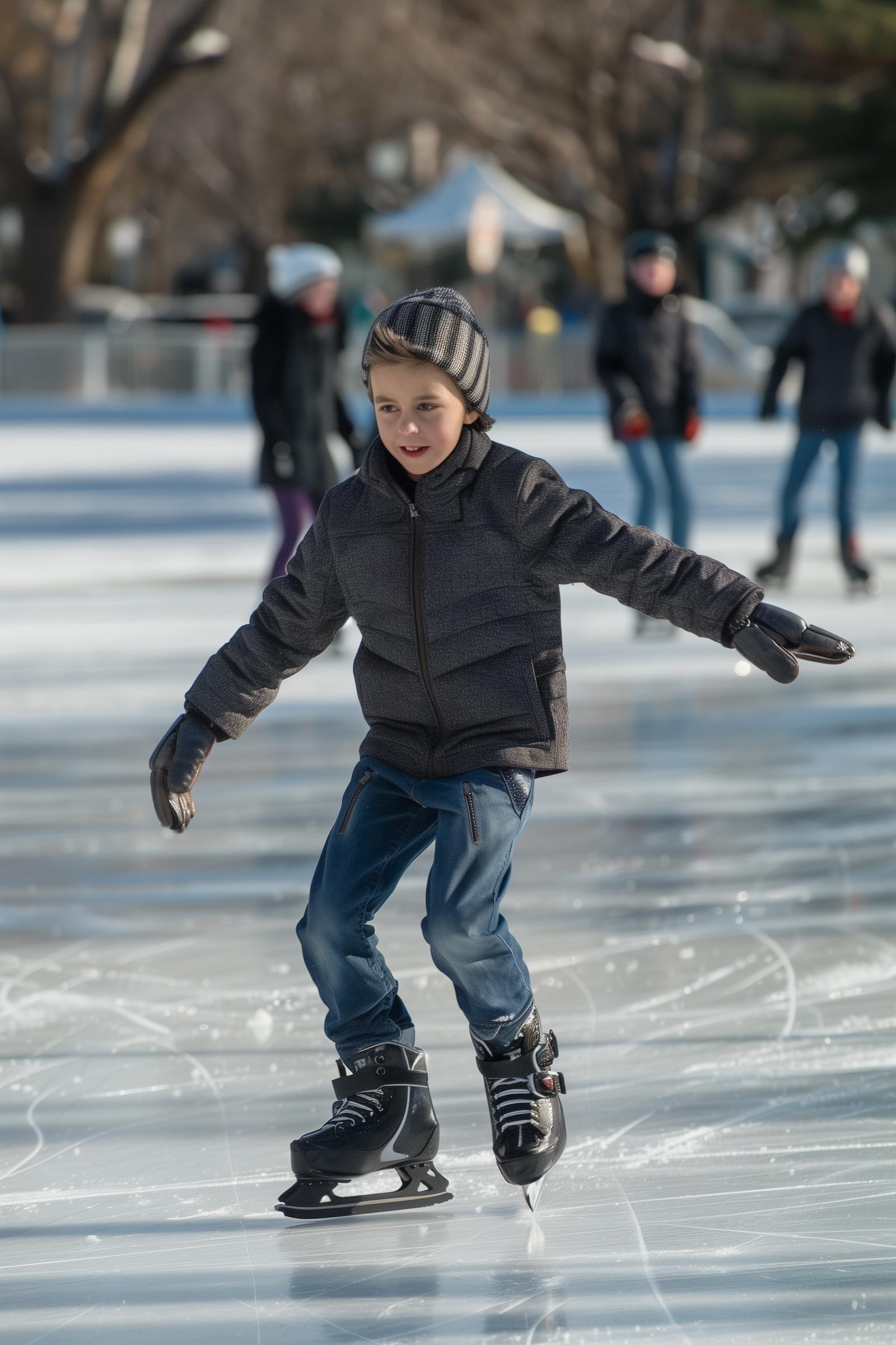 Un niño en una pista de patinaje | Fuente: Freepik