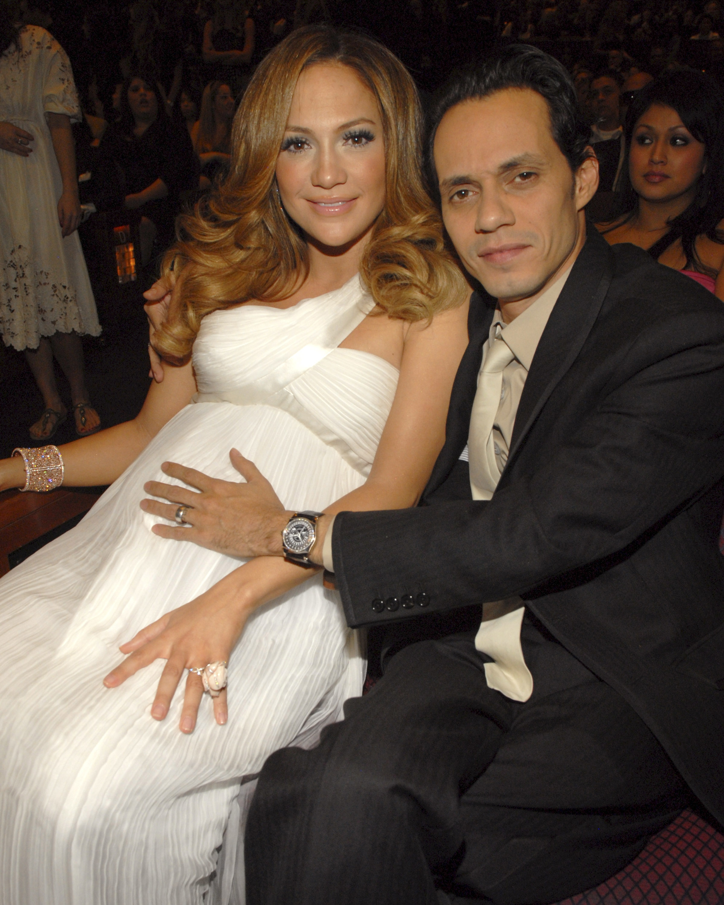 Jennifer Lopez y Marc Anthony en Conde Nast Media Group presents Movies Rock en Los Ángeles el 2 de diciembre de 2007 | Foto: Getty Images