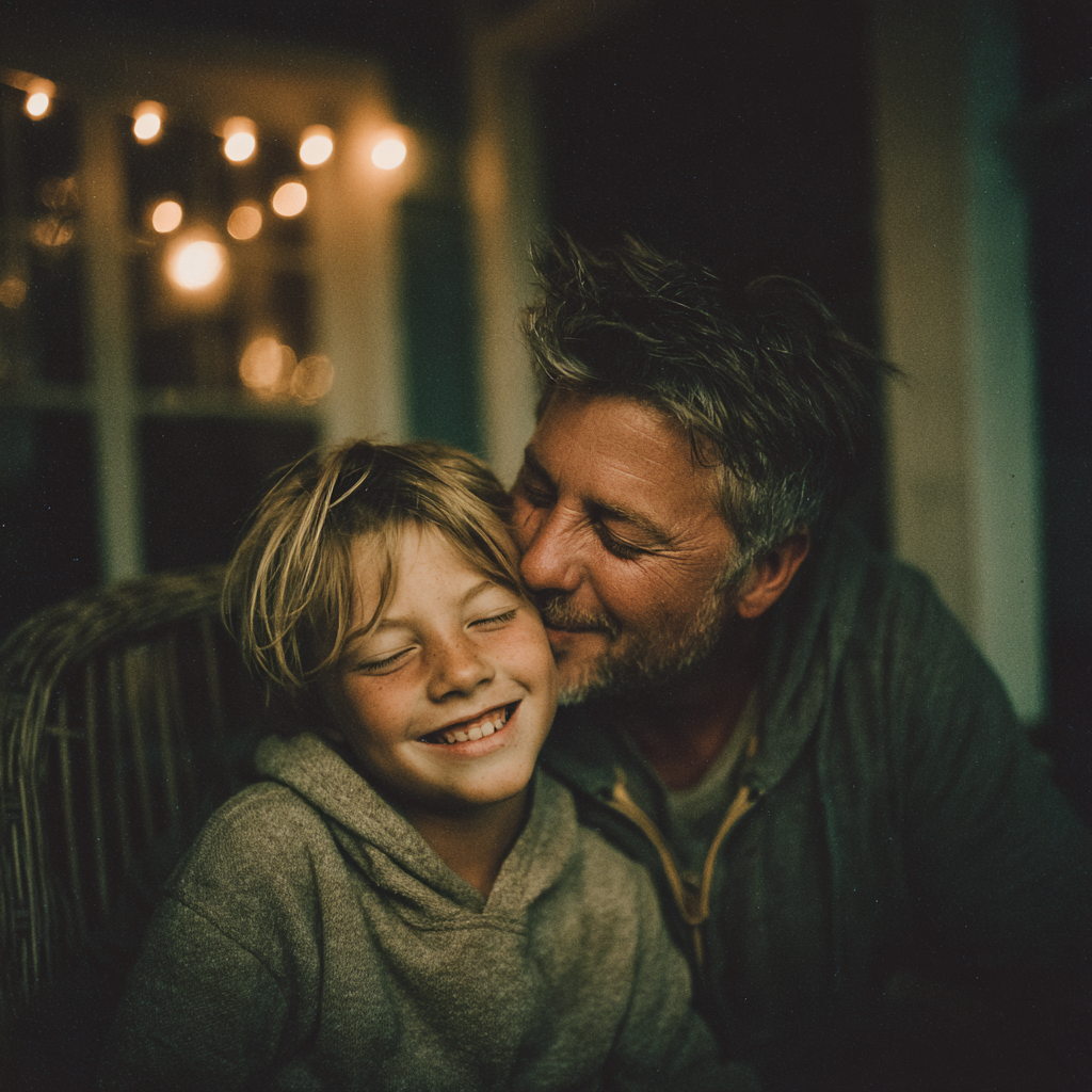 Un padre e un figlio felici | Fonte: Midjourney
