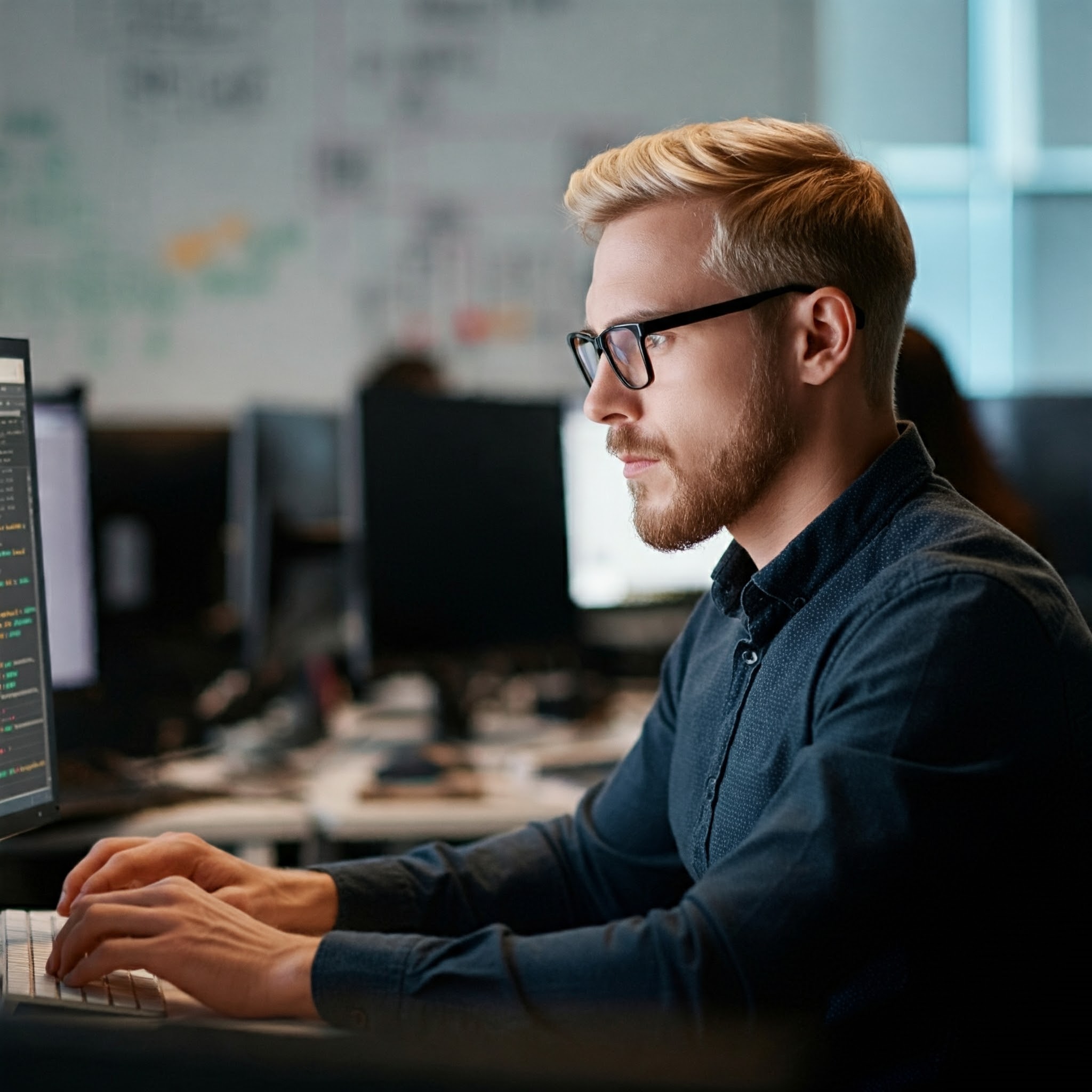 Un hombre trabajando en una oficina | Fuente: Gemini