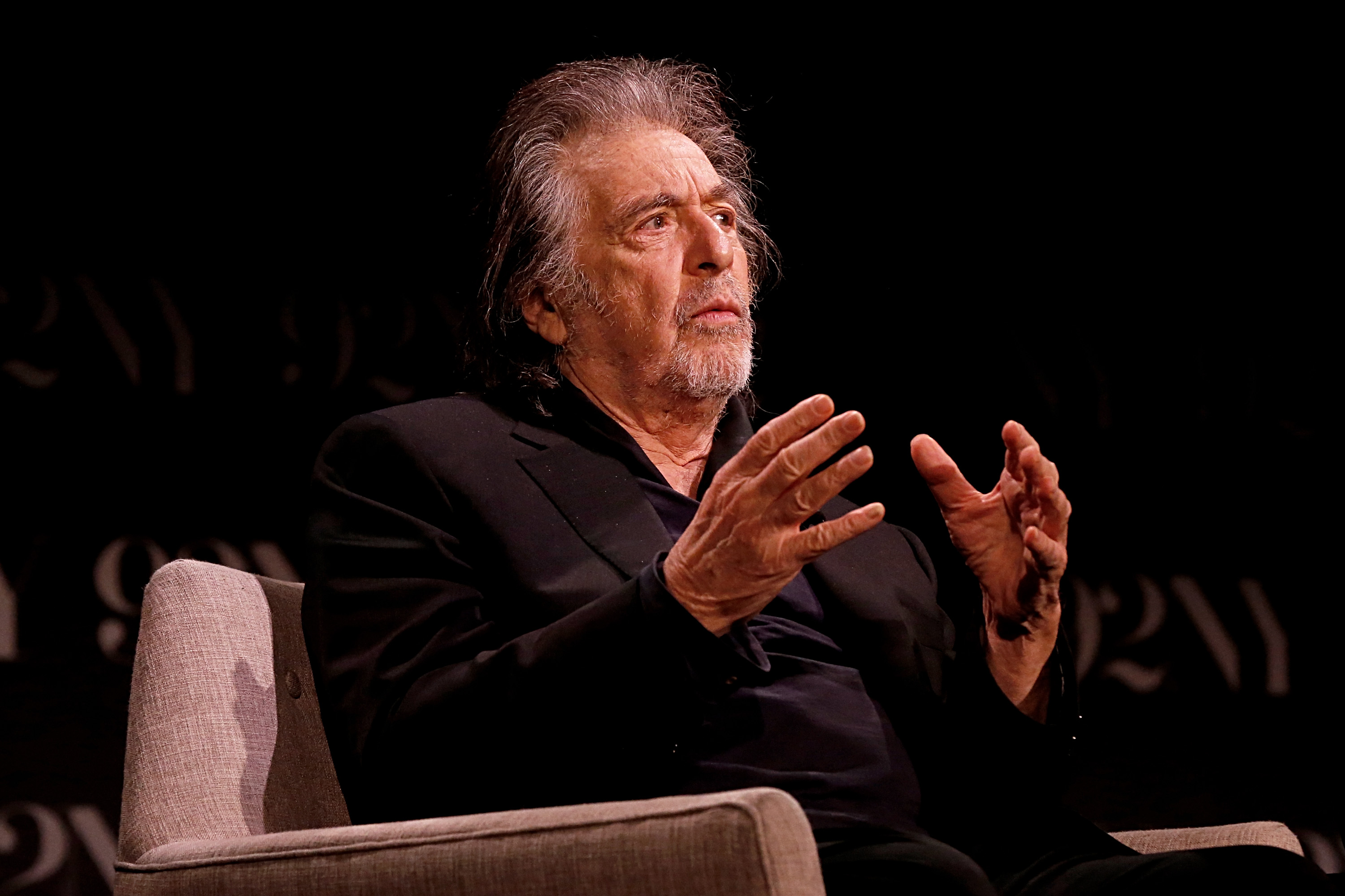 Al Pacino en The 92nd Street Y en conversación con David Rubenstein en Nueva York, 2023 | Foto: Getty Images