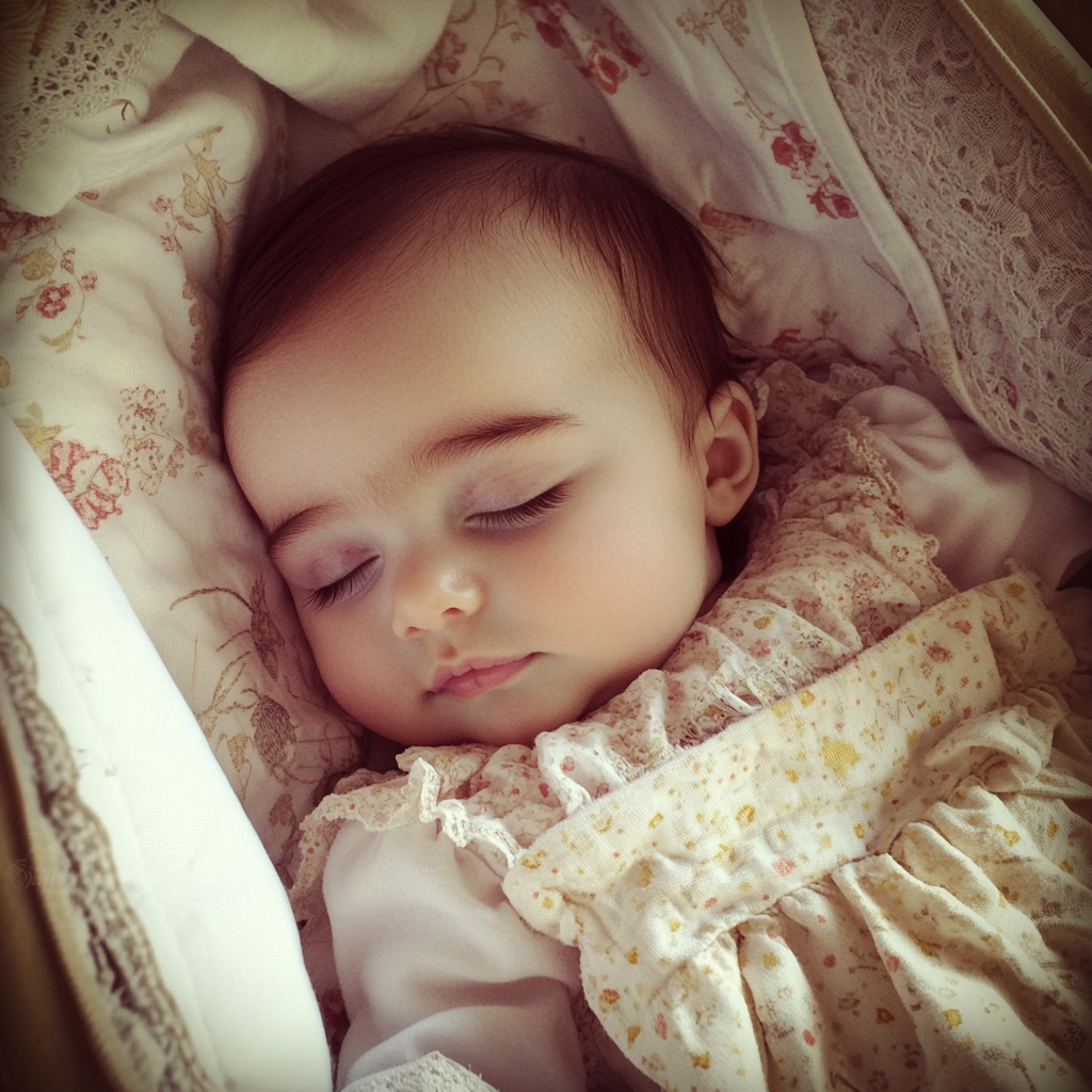 Una niña durmiendo | Fuente: Midjourney