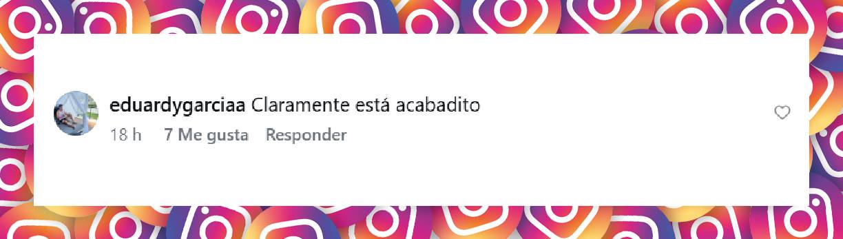 Comentario de un usuario | Fuente: Instagram/cetclic