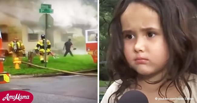 Una niña de 4 años vio fuego y arriesgó su vida para salvar a toda la familia de la casa en llamas
