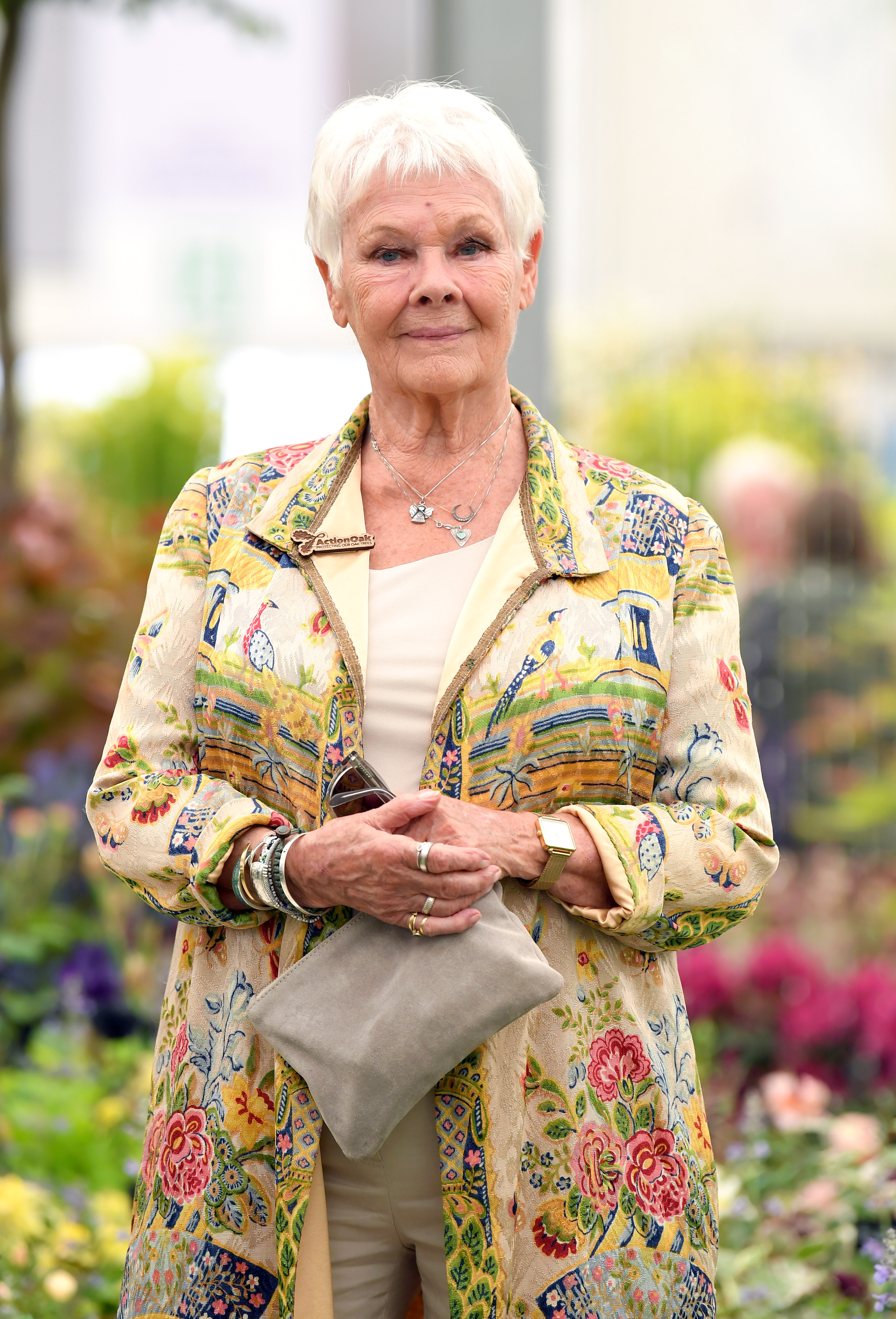 Judi Dench en el RHS Chelsea Flower Show el 20 de mayo de 2019, en Londres, Inglaterra. | Fuente: Getty Images