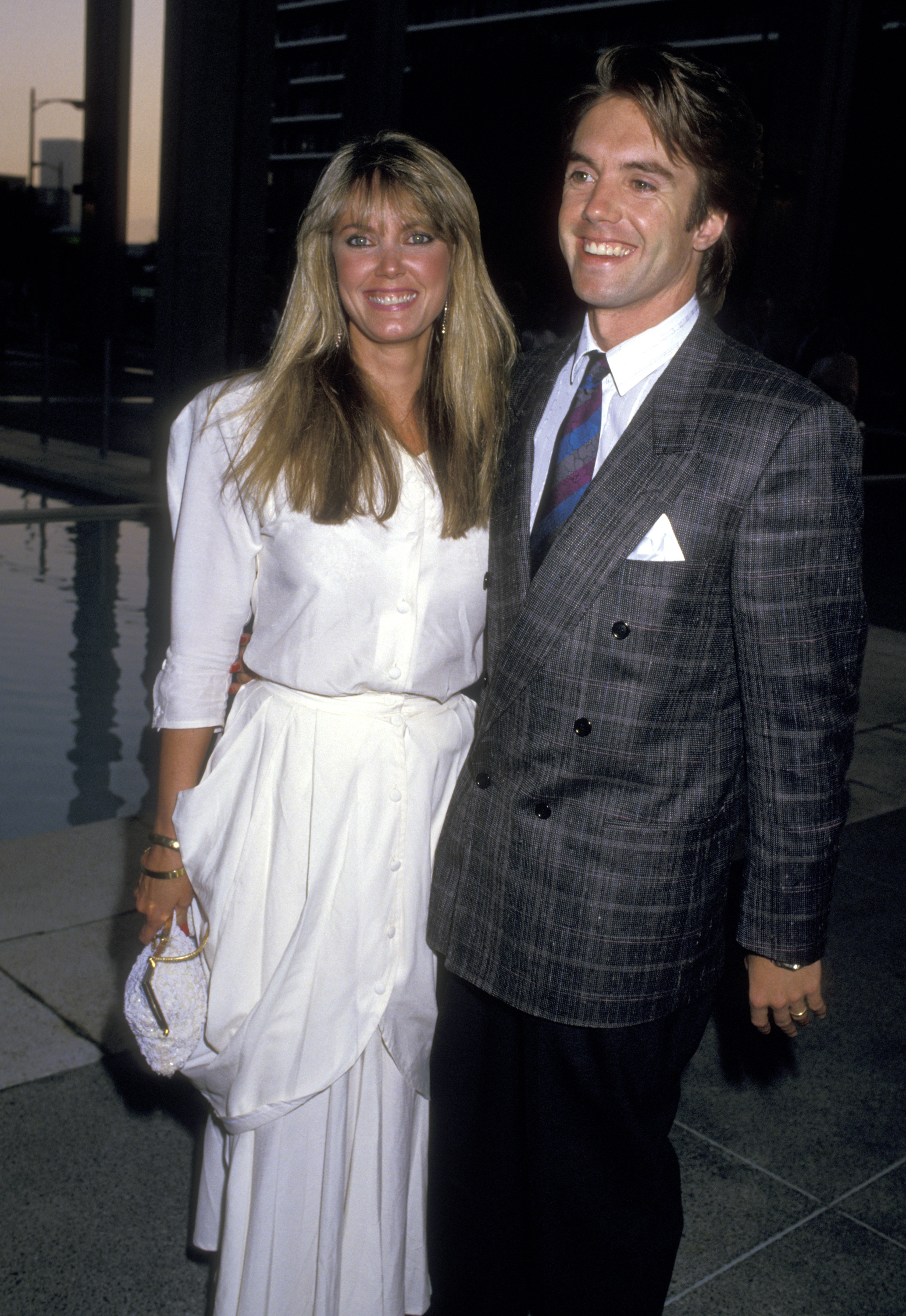 Ann Pennington y Shaun Cassidy durante el estreno de "She Loves You" el 2 de julio de 1987, en Los Ángeles, California. | Fuente: Getty Images