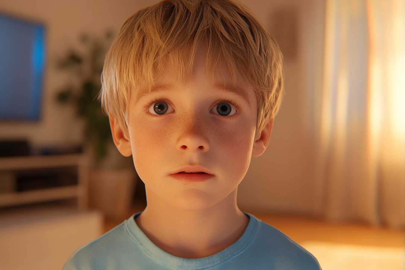 Un niño preocupado | Fuente: Midjourney