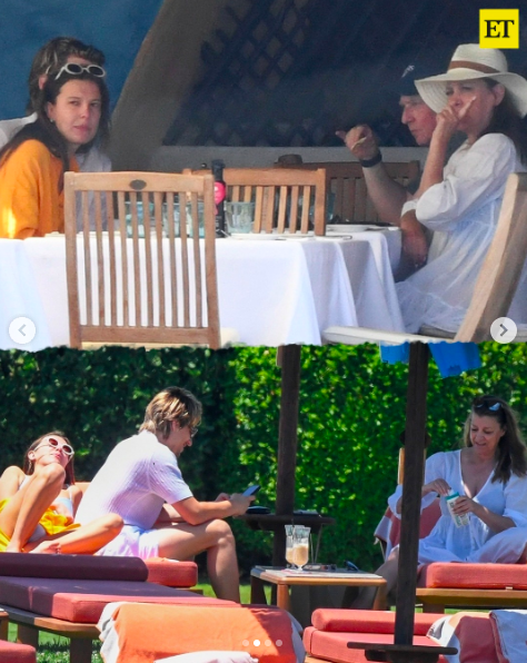 Jake Bongiovi, Millie Bobby Brown, Dorothea Hurley y Jon Bon Jovi comiendo y relajándose juntos, publicado el 29 de junio de 2024 | Fuente: Instagram/entertainmenttonight