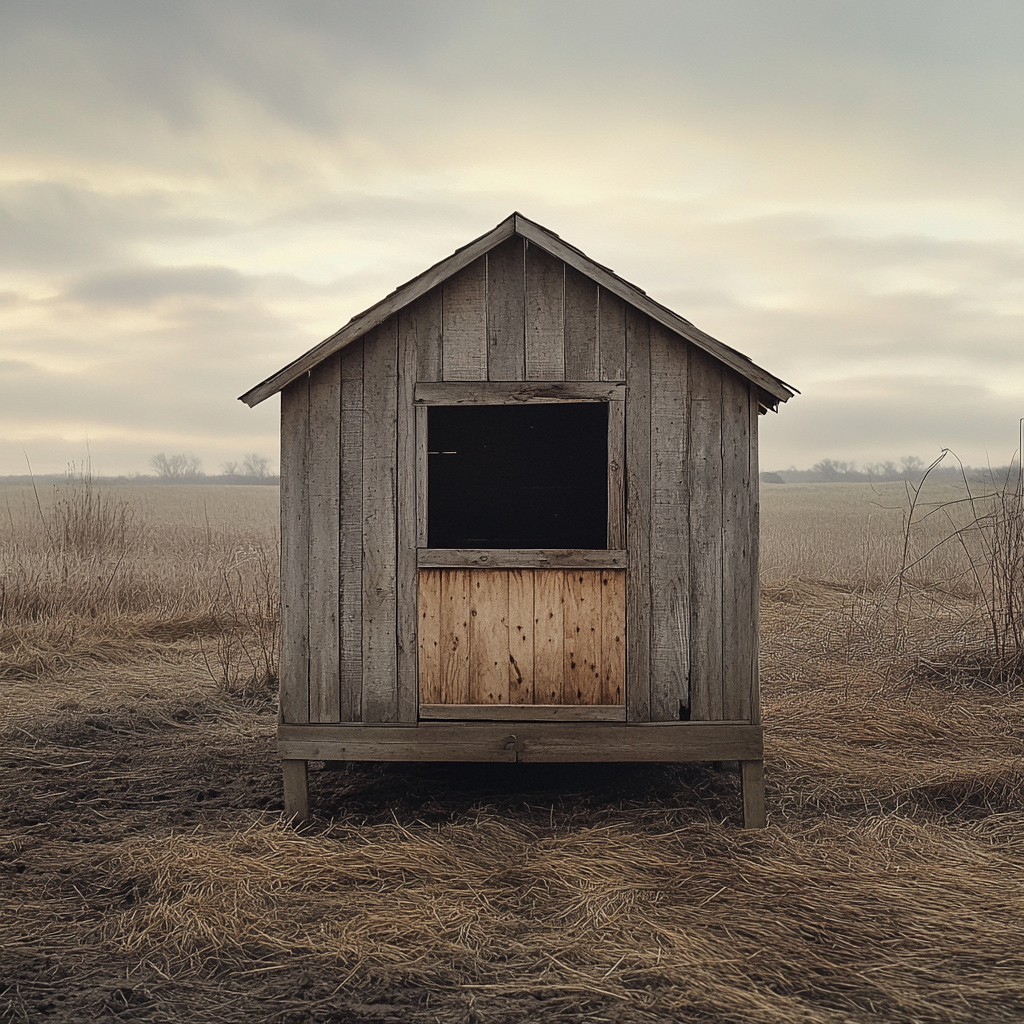 Un gallinero abandonado | Fuente: Midjourney