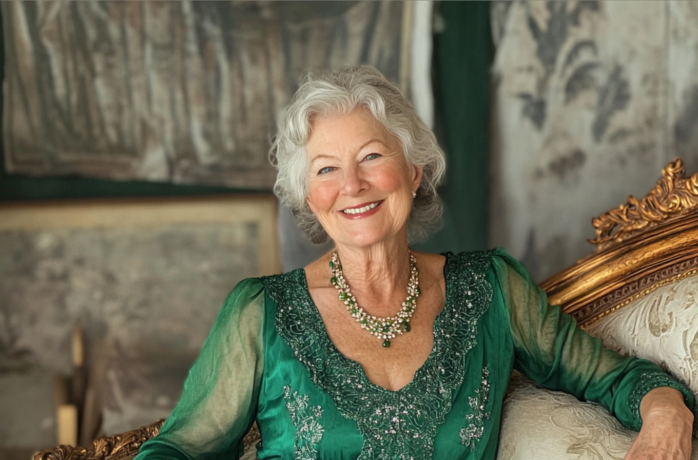 Una mujer mayor sonriente | Fuente: Midjourney