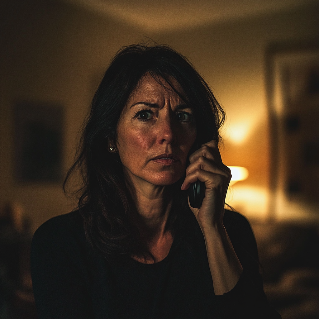 Una mujer hablando por teléfono | Fuente: Midjourney