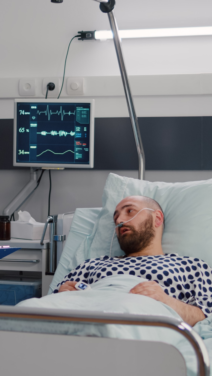 Un enfermo hospitalizado | Fuente: Freepik