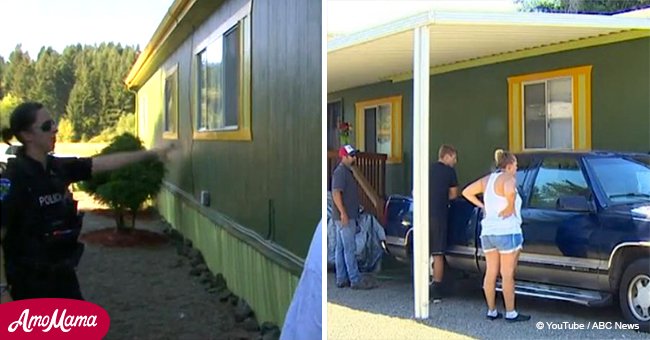 Familia regresó de viaje y encontró su casa pintada por la policía y los residentes locales