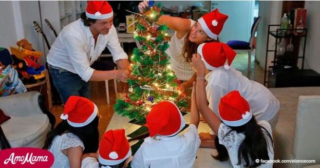 Pareja adoptó a 5 niños y ahora celebran su primera Navidad en familia