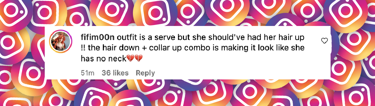 Comentario de un internauta sobre el atuendo de Sabrina Carpenter en la Met Gala de 2025 | Fuente: Instagram/justjared