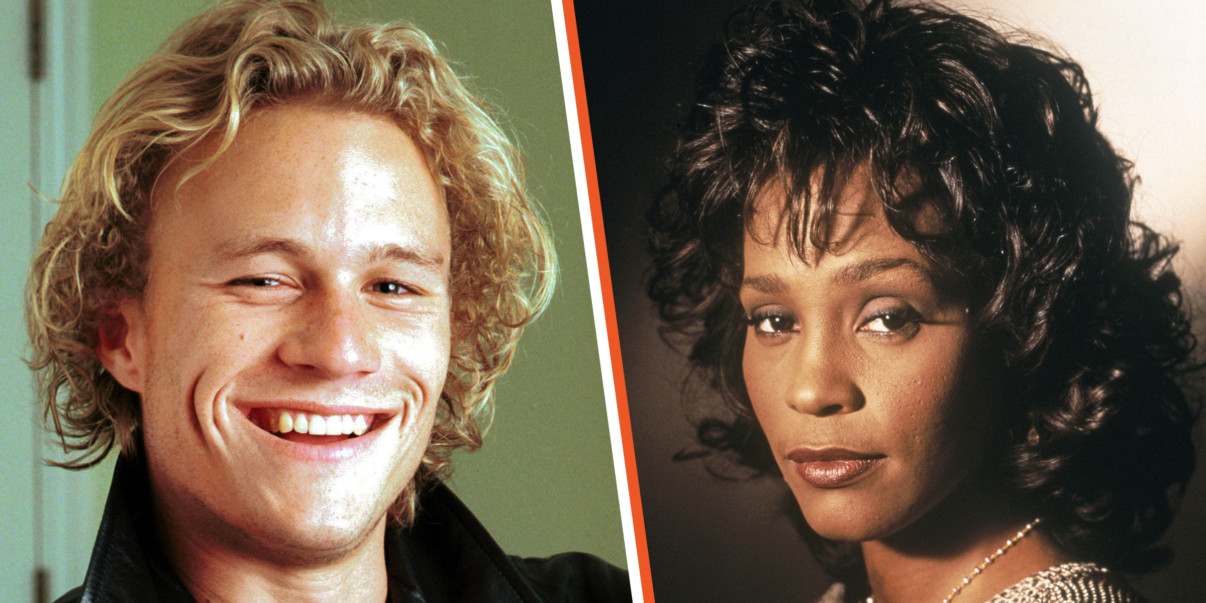 Heath Ledger en 2000 | Whitney Houston en "Waiting to Exhale" en 1995 | Fuente: Getty Images