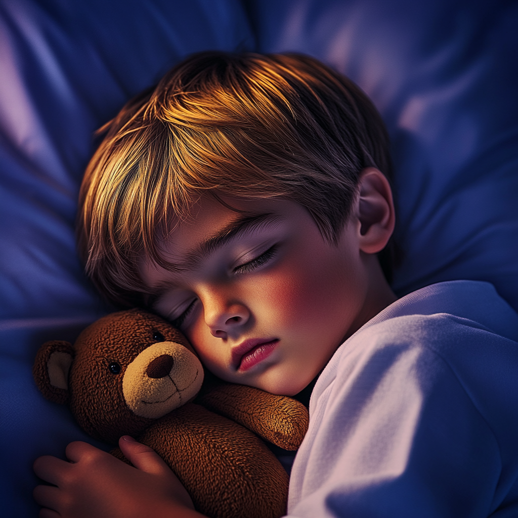 Un niño profundamente dormido | Fuente: Midjourney