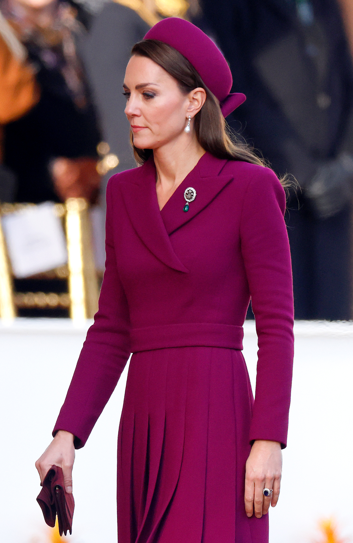 La princesa Catherine en la Ceremonia de Bienvenida en Horse Guards Parade al Presidente Cyril Ramaphosa en el primer día de su Visita de Estado al Reino Unido el 22 de noviembre de 2022 en Londres, Inglaterra | Foto: Getty Images