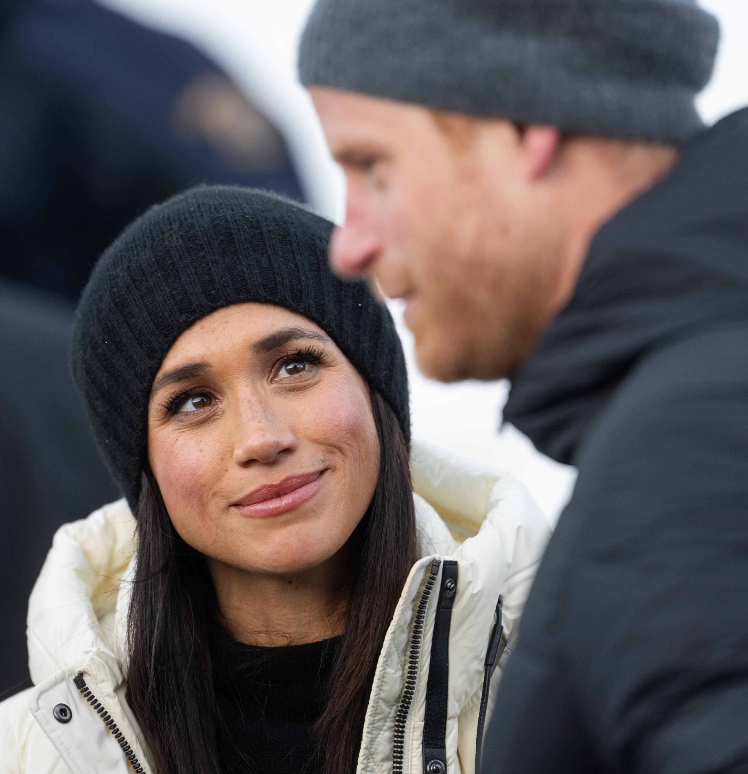 Meghan, duquesa de Sussex, y el príncipe Harry en la final de skeleton durante el segundo día de los Juegos Invictus 2025, el 10 de febrero de 2025, en Whistler, Columbia Británica, Canadá | Fuente: Getty Images