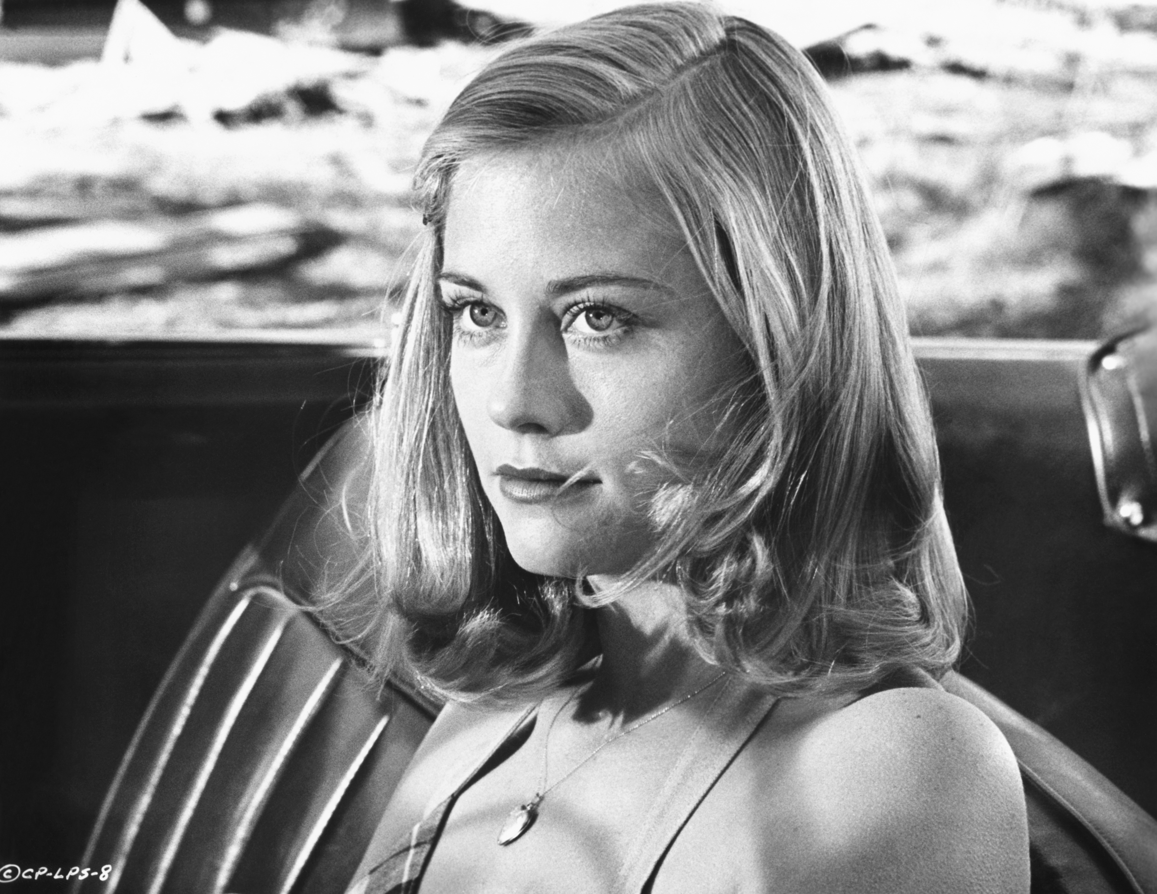 Cybill Shepherd durante el rodaje de "The Last Picture Show", hacia 1971. | Fuente: Getty Images