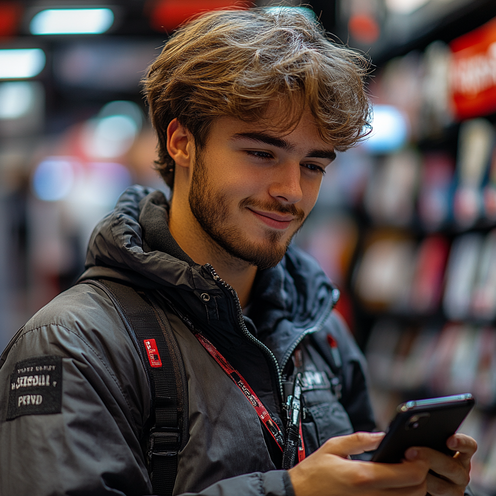 Un hombre sonriendo en una foto | Fuente: Midjourney