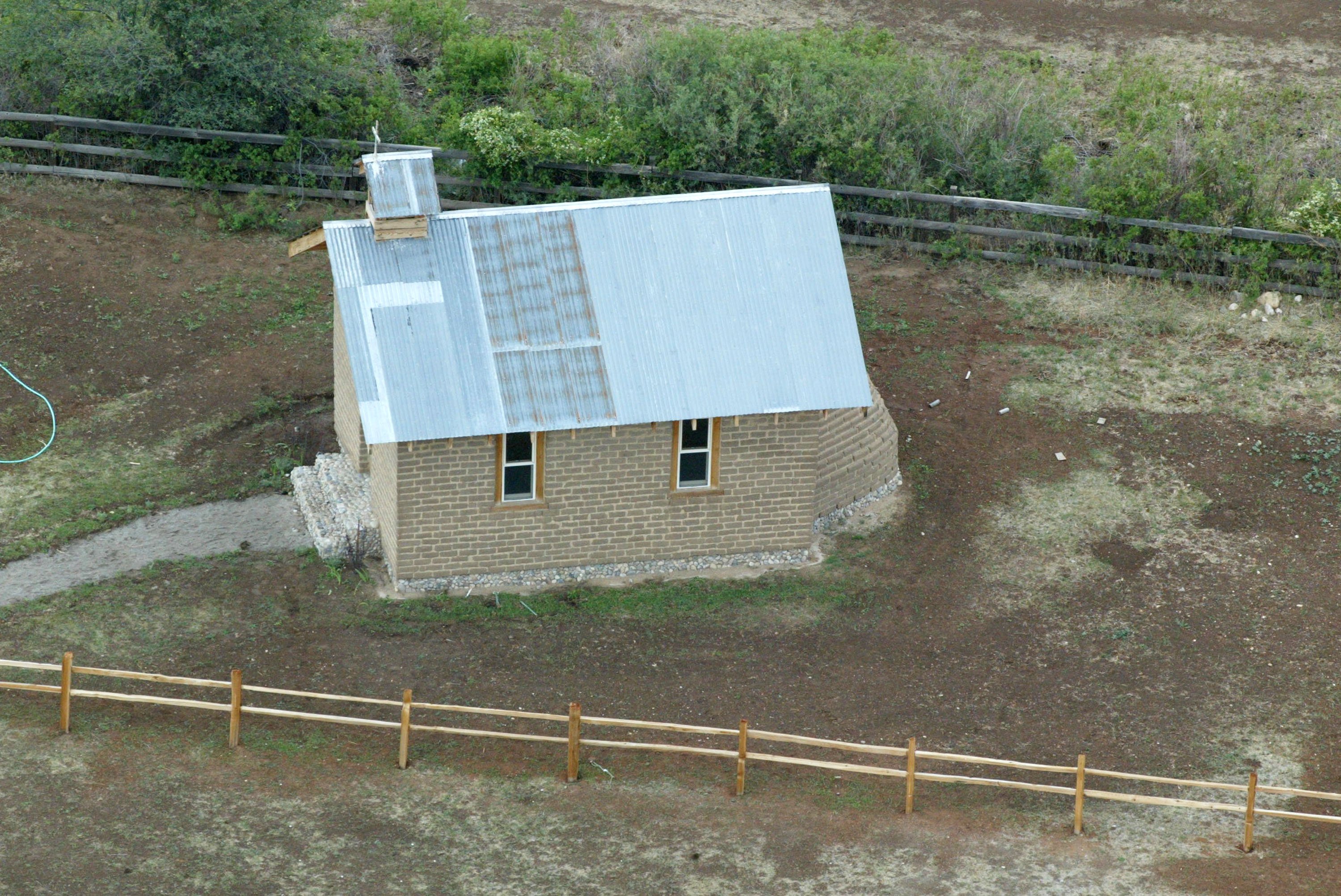 Vista aérea del rancho de Julia Robert en Taos, Nuevo México, vista el 6 de julio de 2002. | Fuente: Getty Images