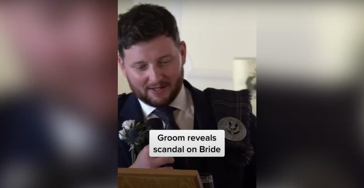 El recién casado Ian Young comparte la inesperada historia de cómo conoció a su novia durante su discurso de boda | Fuente: YouTube / Daily Record