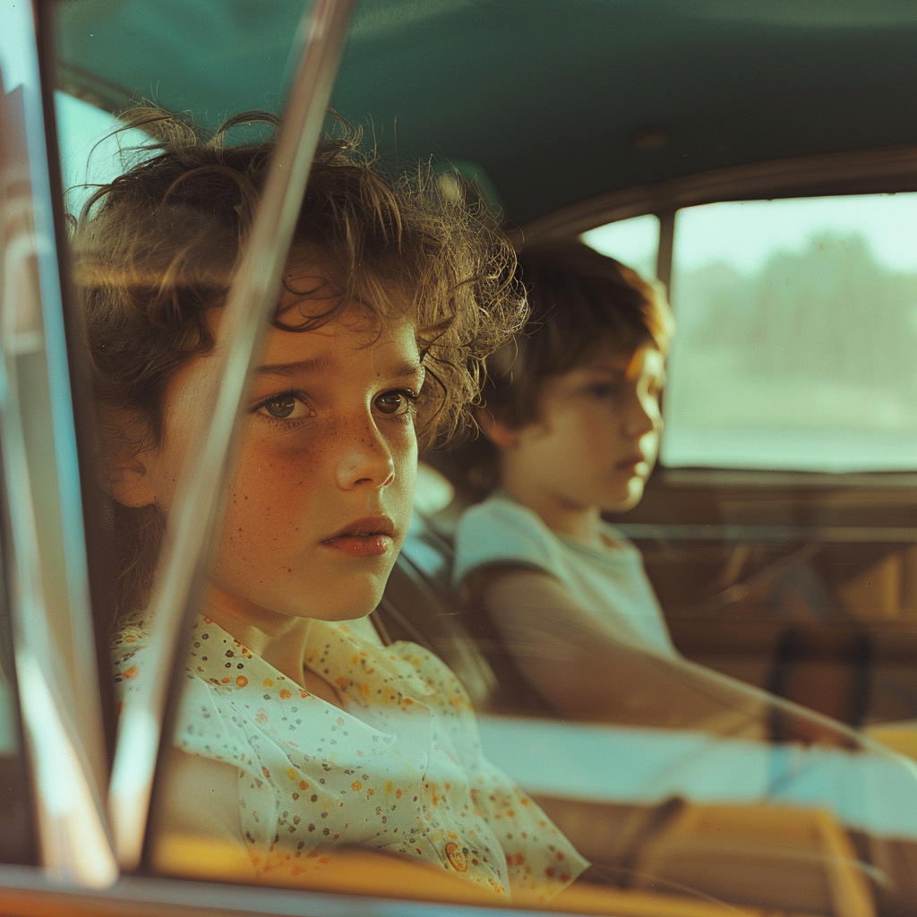 Niños dentro de un Automóvil | Fuente: Midjourney