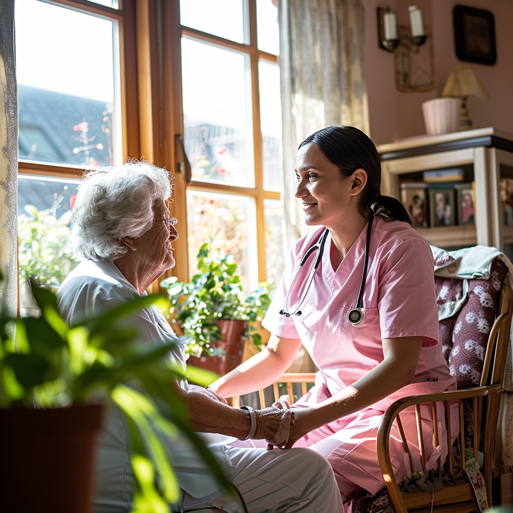 Una anciana en una residencia | Fuente: Midjourney