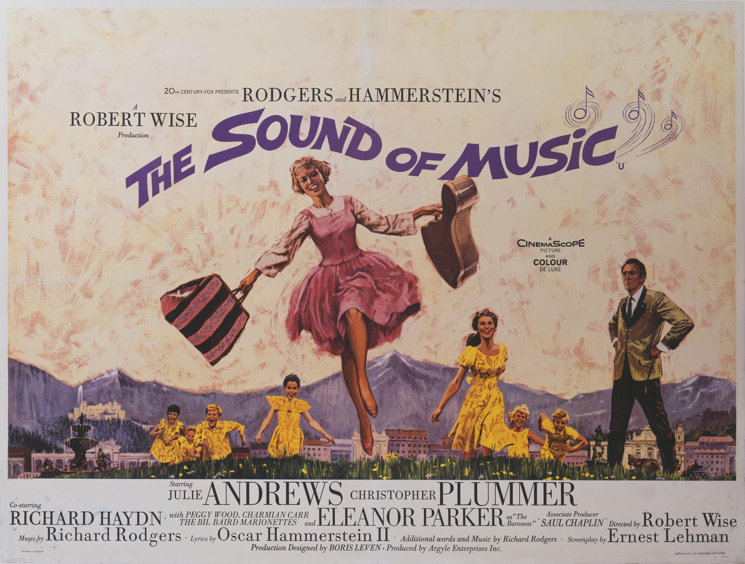 Cartel de la película dramática de Robert Wise de 1965 "The Sound of Music", protagonizada por Julie Andrews, Christopher Plummer y Eleanor Parker | Fuente: Getty Images