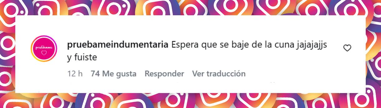 Comentario de un usuario | Fuente: Instagram/visionshowtv