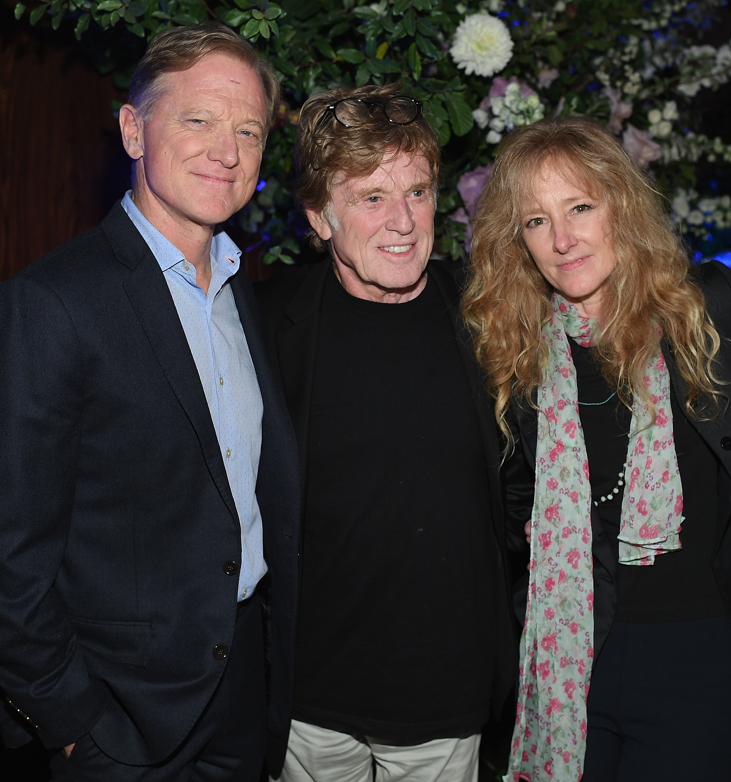 James Redford, Robert Redford y Shauna Redford el 27 de septiembre de 2017, en Nueva York | Fuente: Getty Images